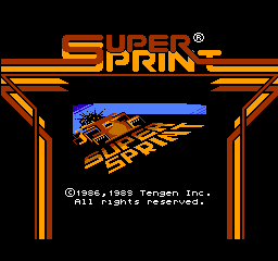 Super Sprint (USA) (Unl) Title Screen